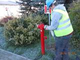 Hydrant zewnętrzny nadziemny 3 - próba ciśnieniowa